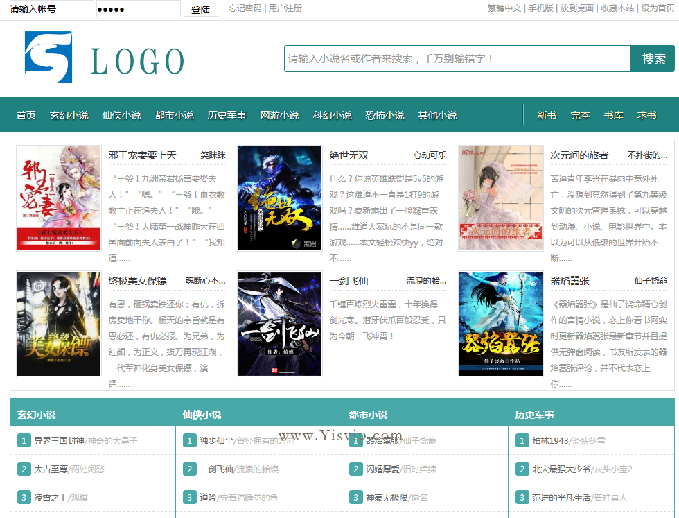 杰奇小說模板電腦版+帶wap手機(jī)版+（安裝說明）