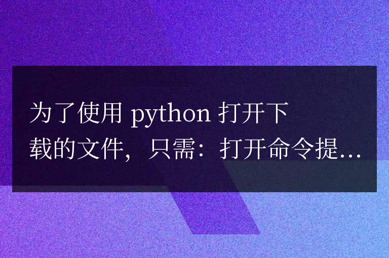 Python下載后怎樣打開文件